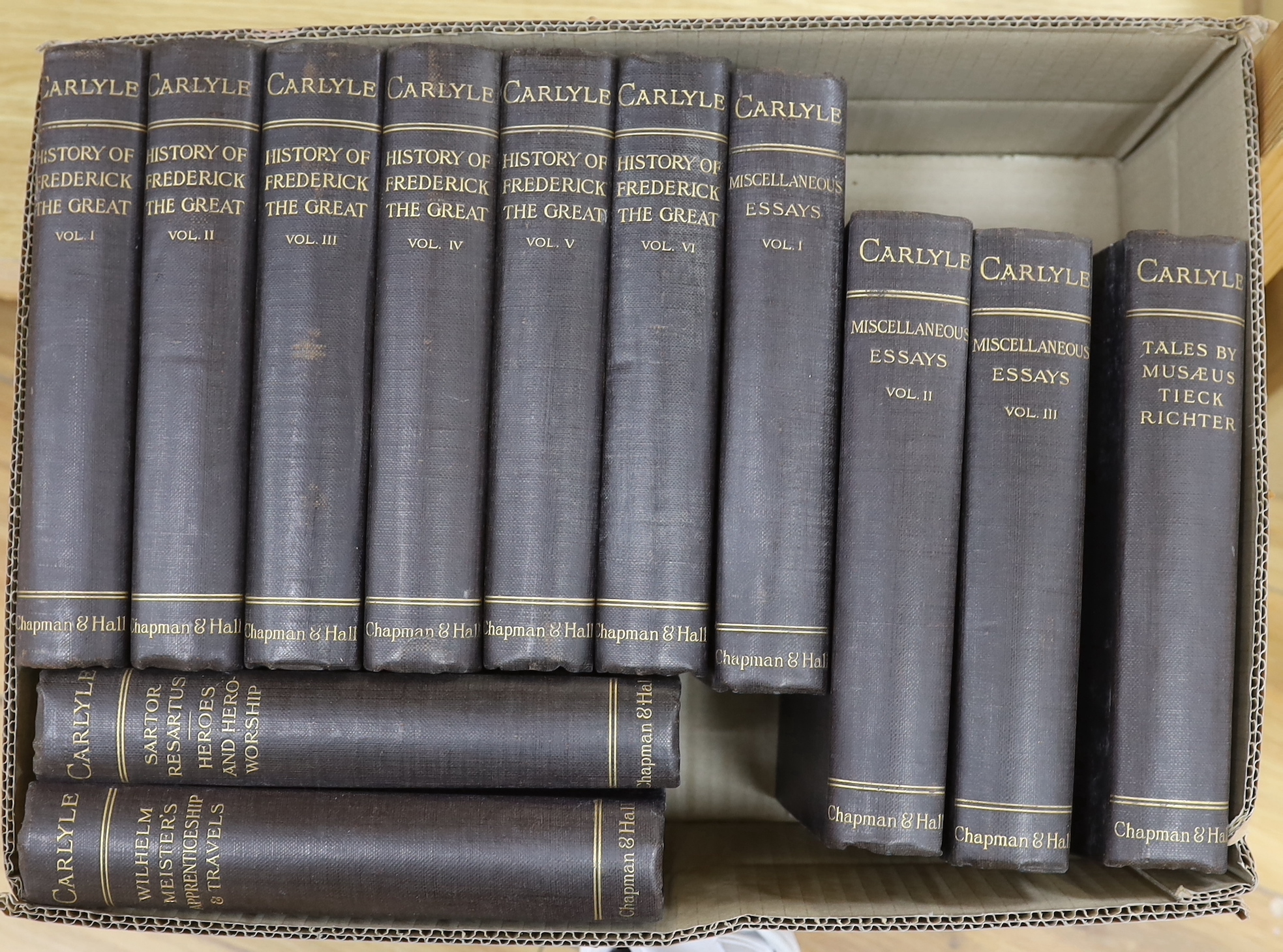 Carlyle, Thomas – Works, The Standard edition, original cloth, Chapman & Hall, London,1904-05